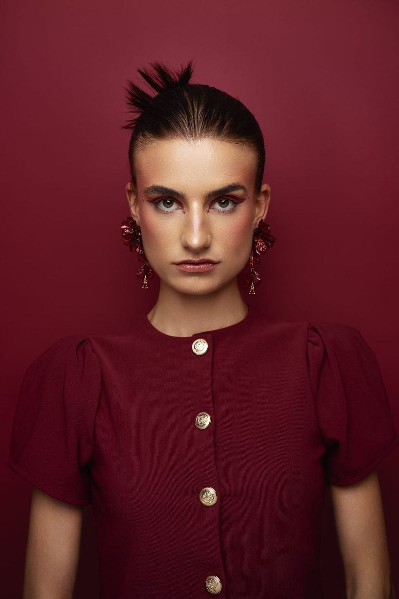 Beauty — Bordeaux, Statement-Ohrringe